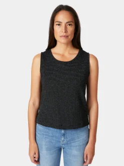 Alma ＆ Lovis Damen-Glitzertop Schwarz Discount