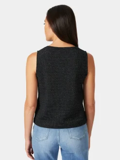 Alma ＆ Lovis Damen-Glitzertop Schwarz Discount