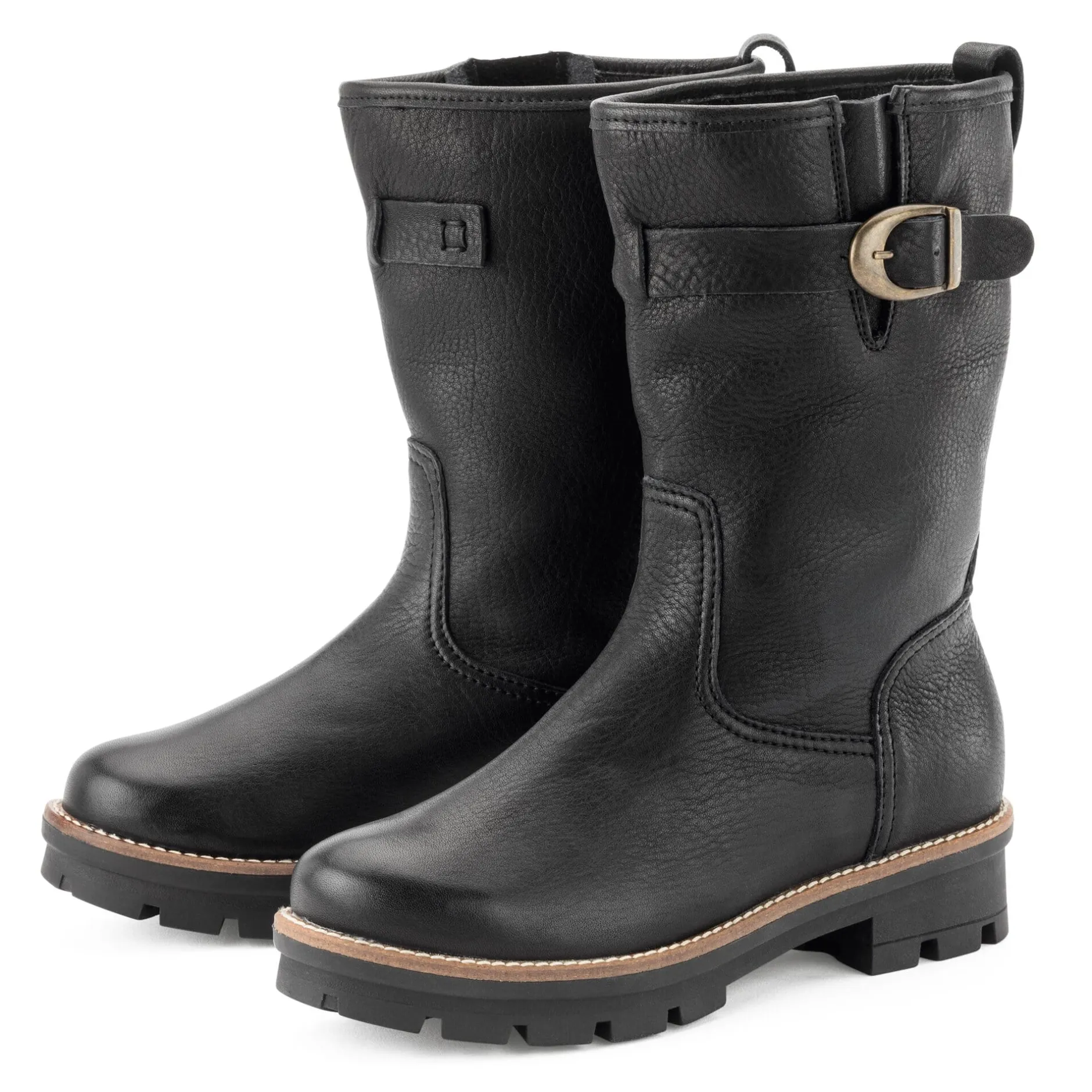 Werner Schuhe Damenhalbstiefel Rindleder gefüttert Schwarz Hot