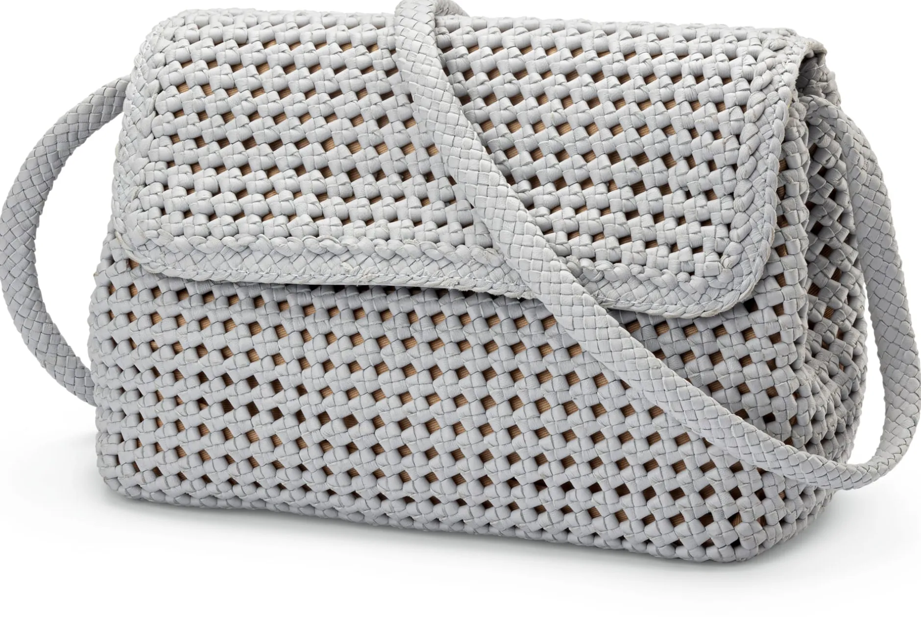 Allan K Damen-Handtasche geknüpft, hellgrau Discount