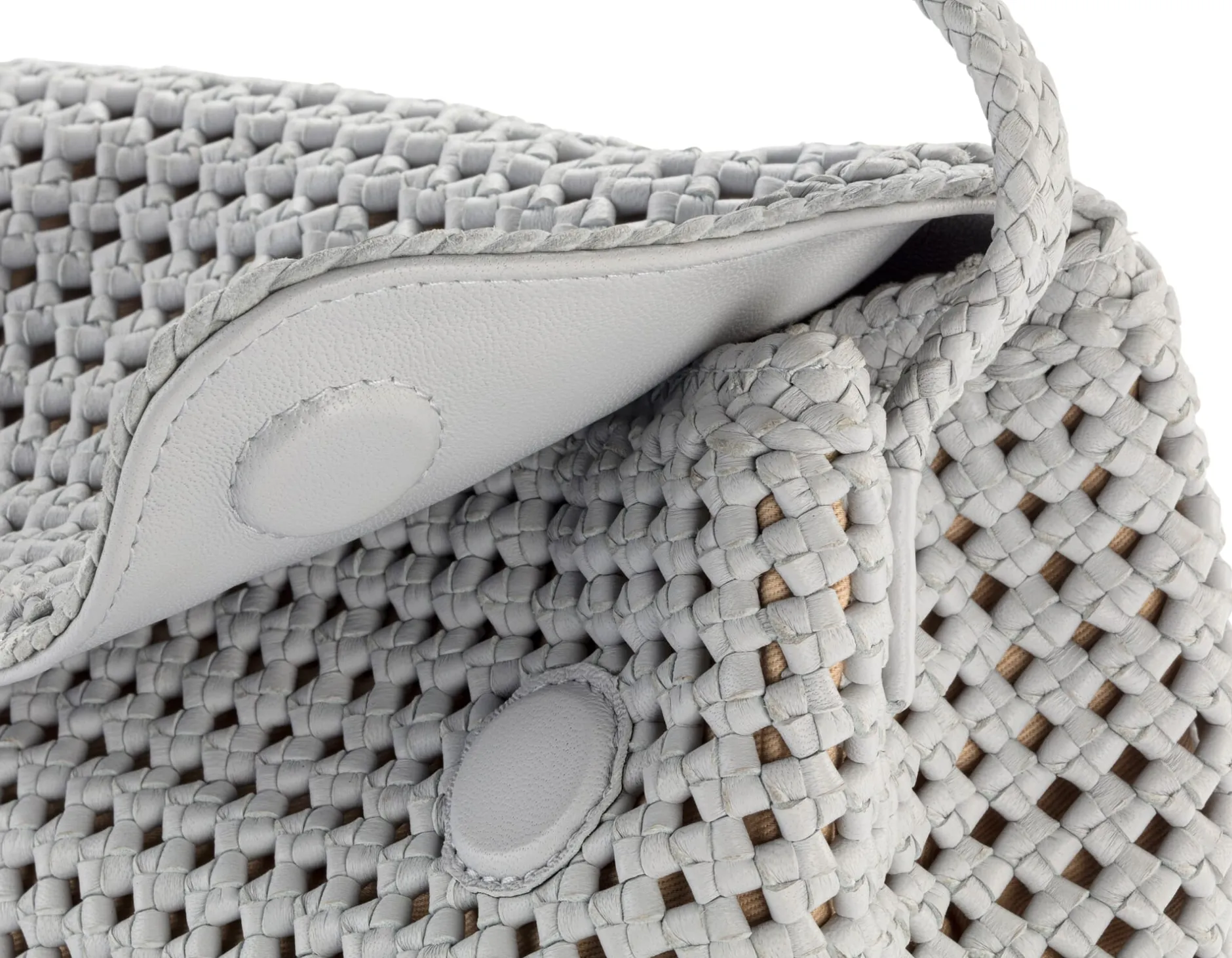 Allan K Damen-Handtasche geknüpft, hellgrau Discount