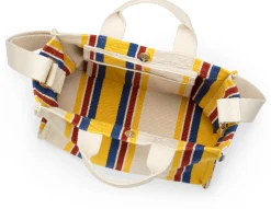 Moismont Damen-Handtasche N° 45 gestreift, natur-gelb Hot