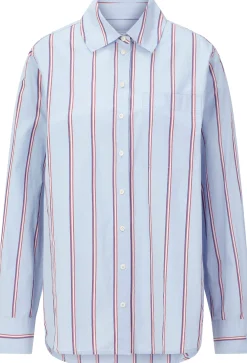 Armedangels Damen-Hemdbluse gestreift Hellblau New