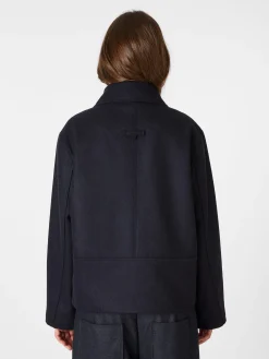 Christiane Strobel Damen-Hemdjacke Wolle Dunkelblau Clearance