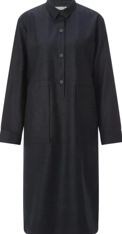 Christiane Strobel Damen-Hemdkleid Dunkelblau Best