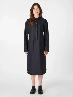 Christiane Strobel Damen-Hemdkleid Dunkelblau Best