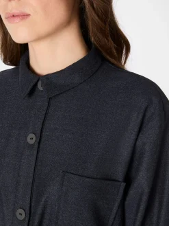 Christiane Strobel Damen-Hemdkleid Dunkelblau Best