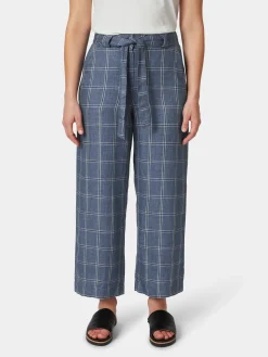Manufactum Damenhose kariert Hellblau New