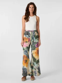 Hannes Roether Damenhose Leinen Multicolor Sale