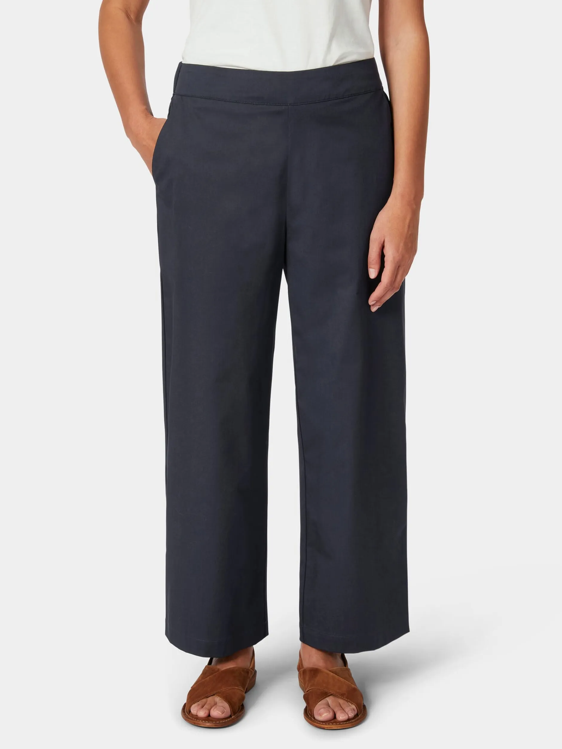 LANIUS Damenhose Popeline Dunkelblau New