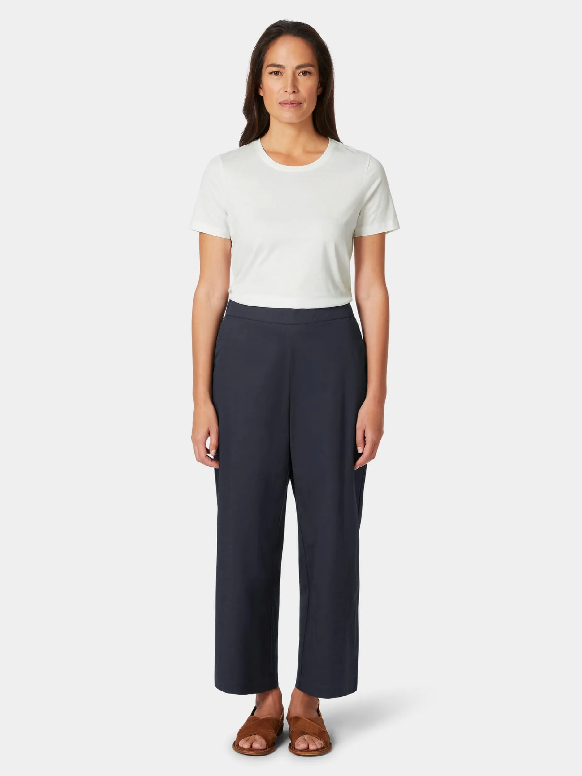 LANIUS Damenhose Popeline Dunkelblau New