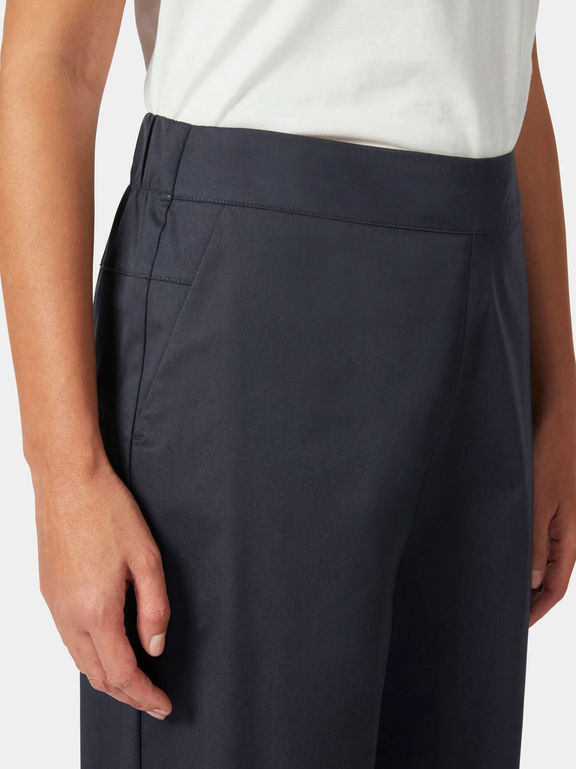 LANIUS Damenhose Popeline Dunkelblau New