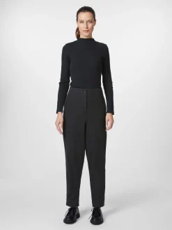 Oska Damenhose Saumaufschlag Dunkelgrau New