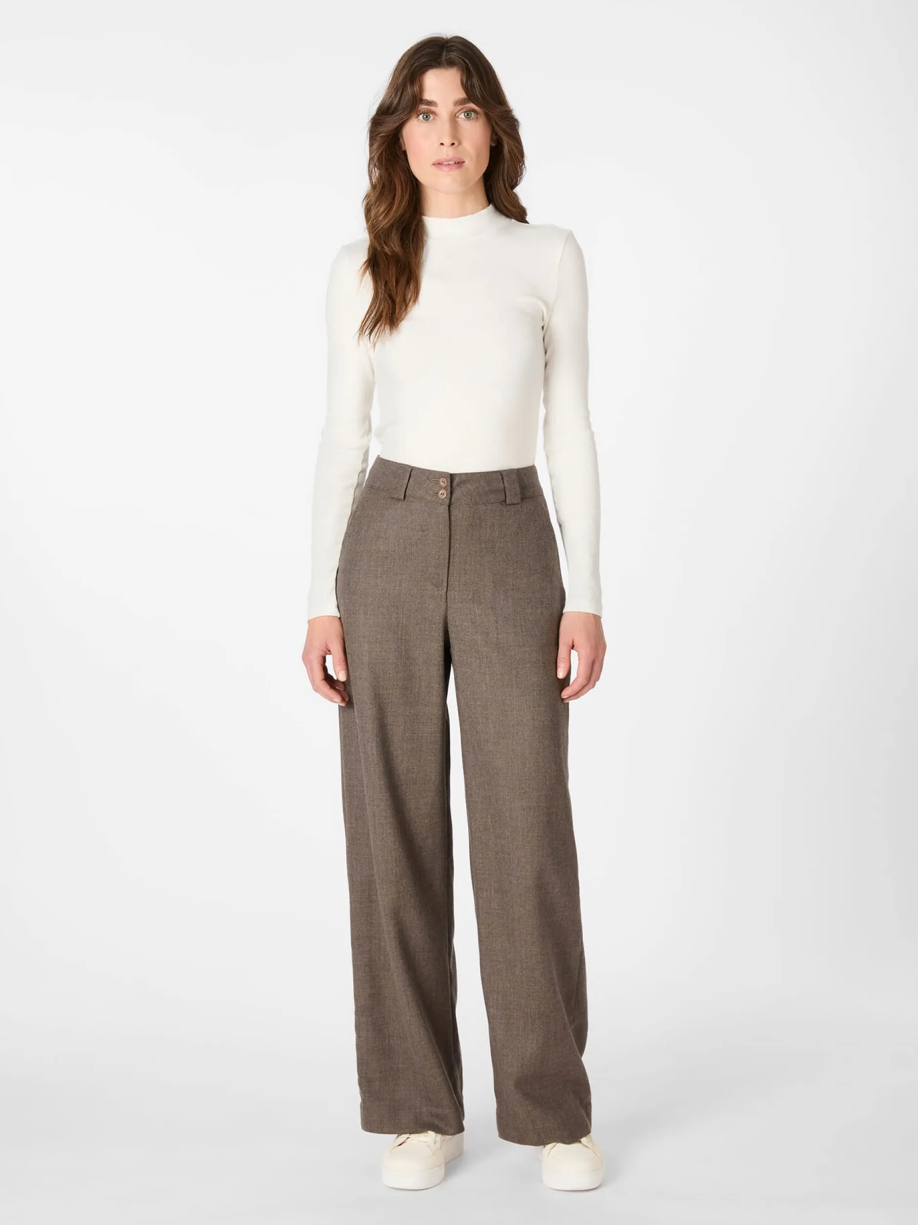 Manufactum Damenhose Schurwolle Braunmelange Clearance