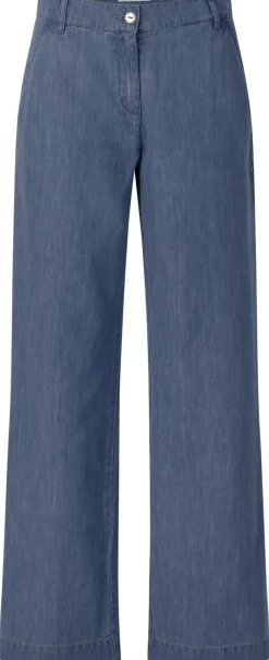 Manufactum Damenhose weites Bein Mittelblau Hot