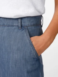 Manufactum Damenhose weites Bein Mittelblau Hot