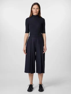 Christiane Strobel Damen-Hosenrock Wolle Dunkelblau Hot