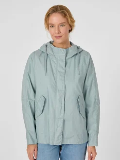 LangerChen Damenjacke Leinen mit Kapuze Sale