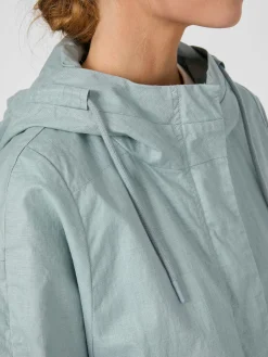 LangerChen Damenjacke Leinen mit Kapuze Sale