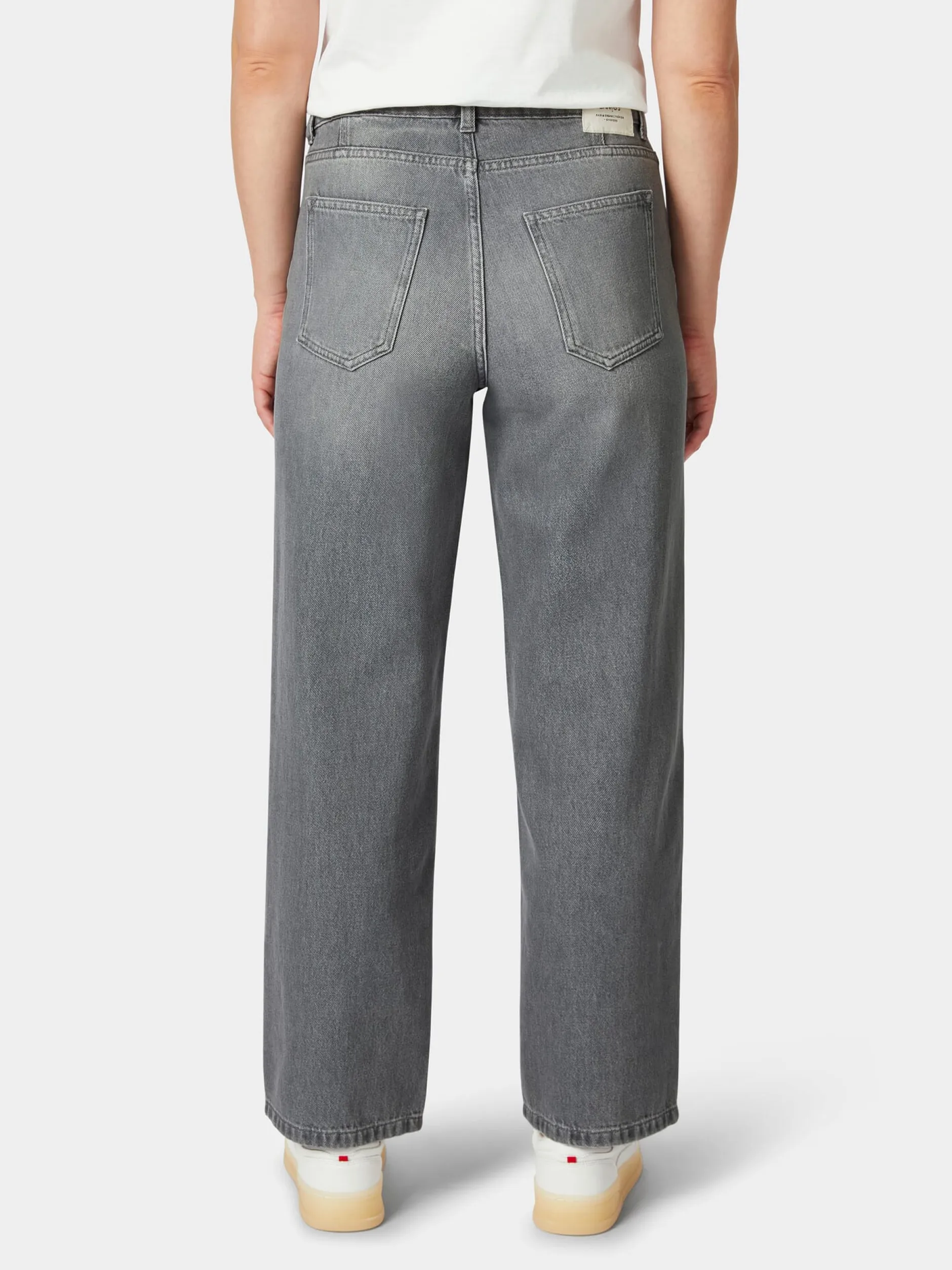 LANIUS Damenjeans Cropped Grau