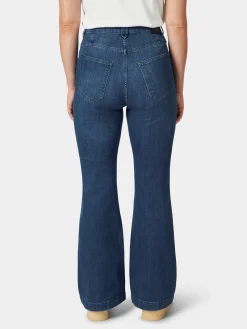 LANIUS Damenjeans Flared Mittelblau Discount