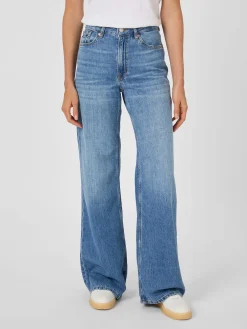 Kings of Indigo Damenjeans Flared Mittelblau Clearance