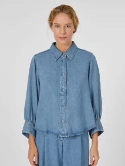 LANIUS Damen-Jeansbluse TENCEL™ Denim Clearance
