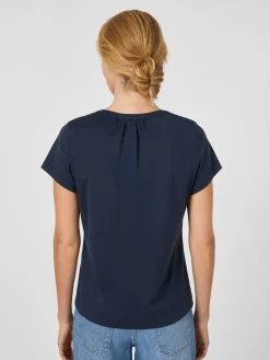 Alma ＆ Lovis Damen-Jerseybluse Dunkelblau New