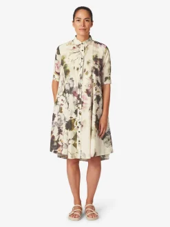 Hannes Roether Damenkleid geknöpft Multicolor Hot