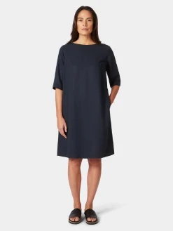 LANIUS Damenkleid Halbarm Dunkelblau