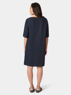 LANIUS Damenkleid Halbarm Dunkelblau