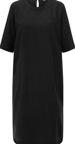 Knowledge Cotton Apparel Damenkleid Lyocell-Leinen Schwarz Hot