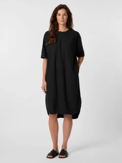 Knowledge Cotton Apparel Damenkleid Lyocell-Leinen Schwarz Hot