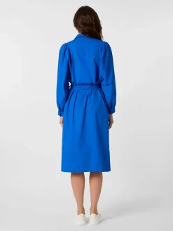 LANIUS Damenkleid mit Kräuseln Blau Clearance