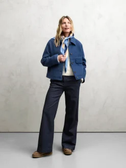 LANIUS Damen-Kurzjacke Mittelblau Discount