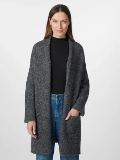 Les Racines du Ciel Damen-Langstrickjacke Anthrazit
