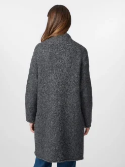 Les Racines du Ciel Damen-Langstrickjacke Anthrazit