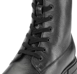 Werner Schuhe Damen-Lederboot Schwarz Discount