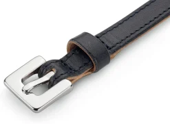 Kreis Ledermanufaktur Damen-Ledergürtel schmal Dunkelblau New