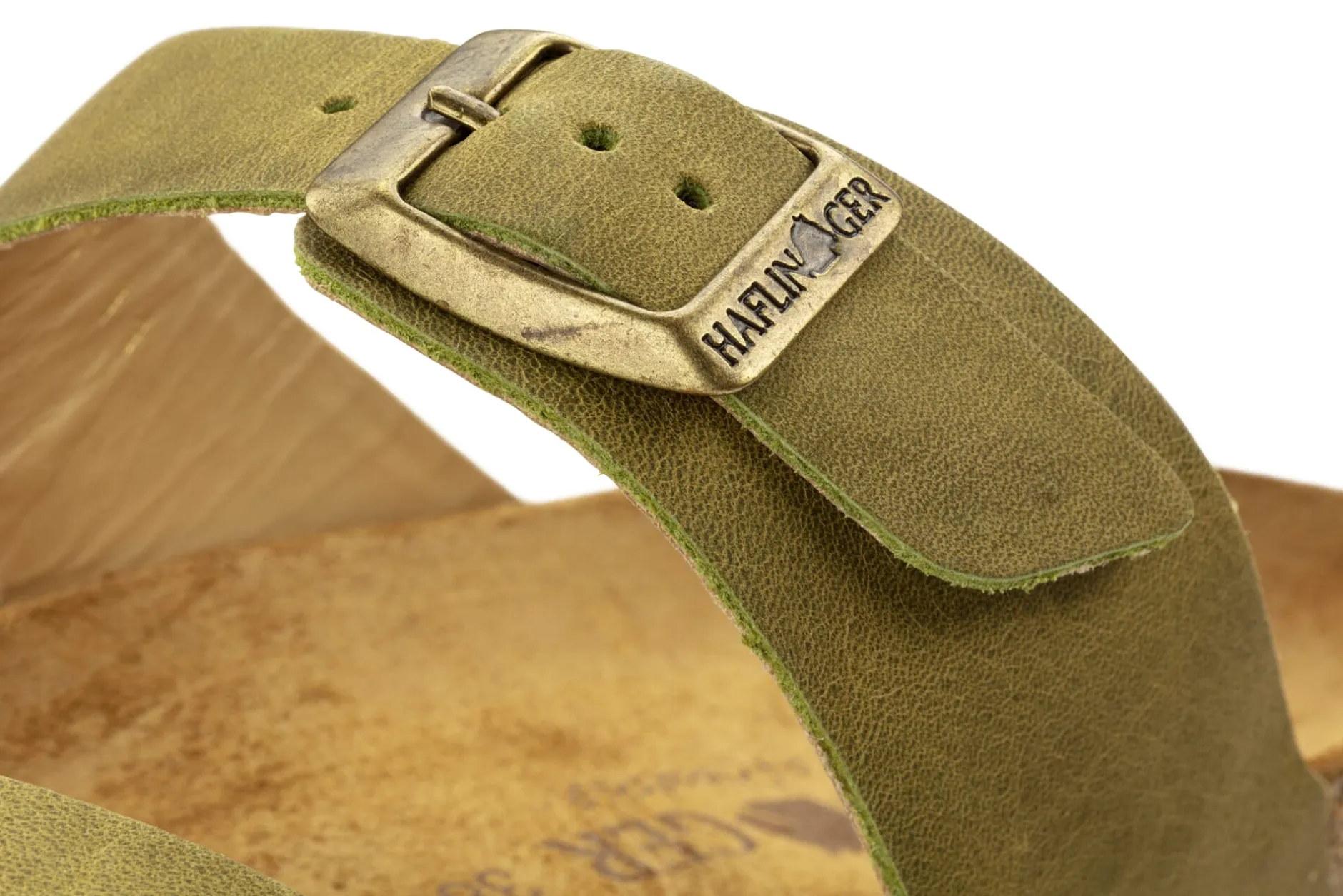 Haflinger Damen-Lederpantolette Oliv Hot