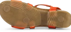 Grand Step Shoes Damen-Ledersandale Orange Best