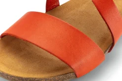 Grand Step Shoes Damen-Ledersandale Orange Best