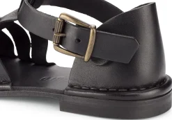 Punto Pigro Damen-Ledersandale Schwarz Outlet