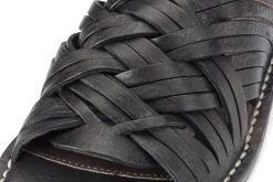 Astorflex Damen-Ledersandale geflochten Schwarz Online