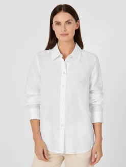 LANIUS Damen-Leinenbluse Weiß Sale