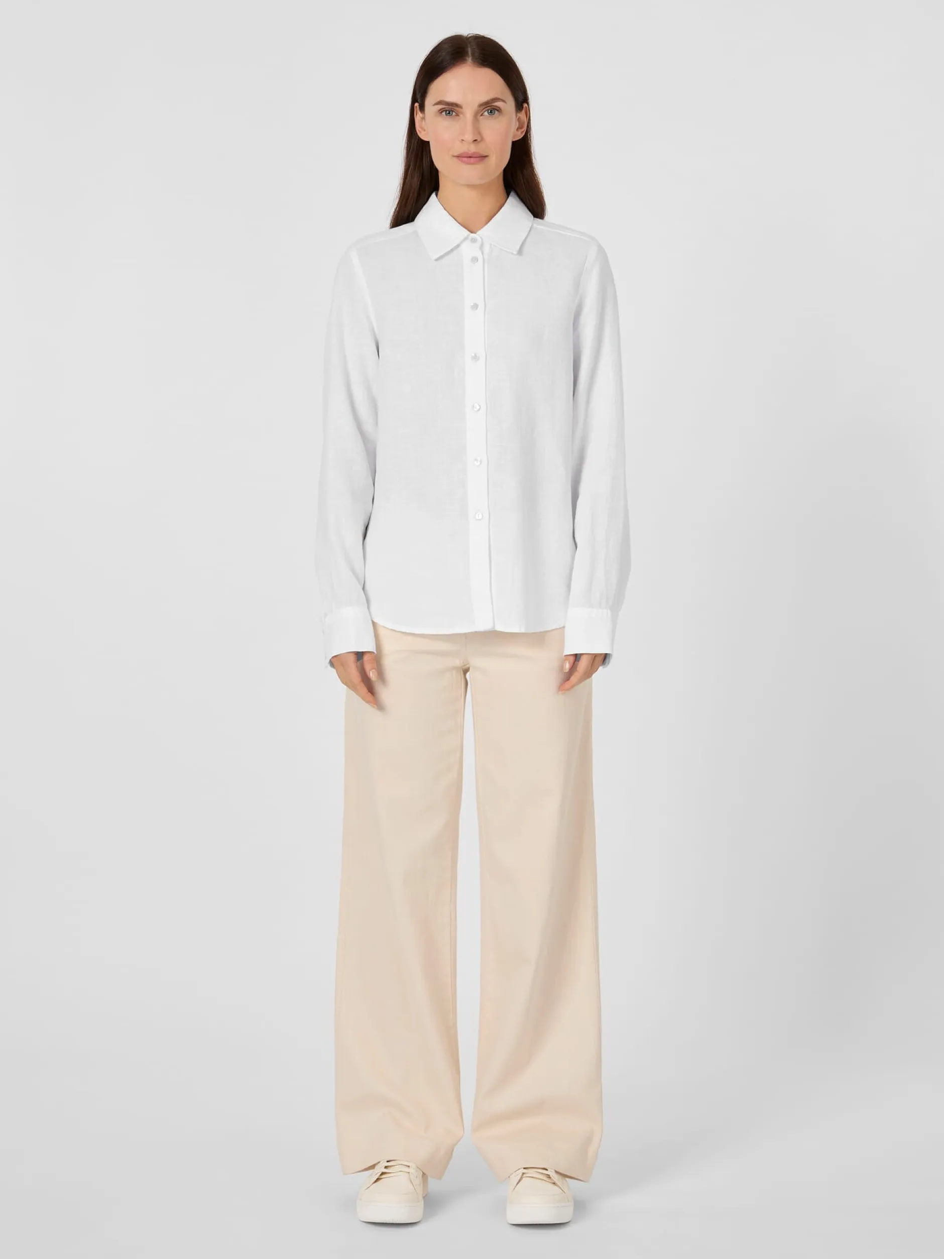 LANIUS Damen-Leinenbluse Weiß Sale