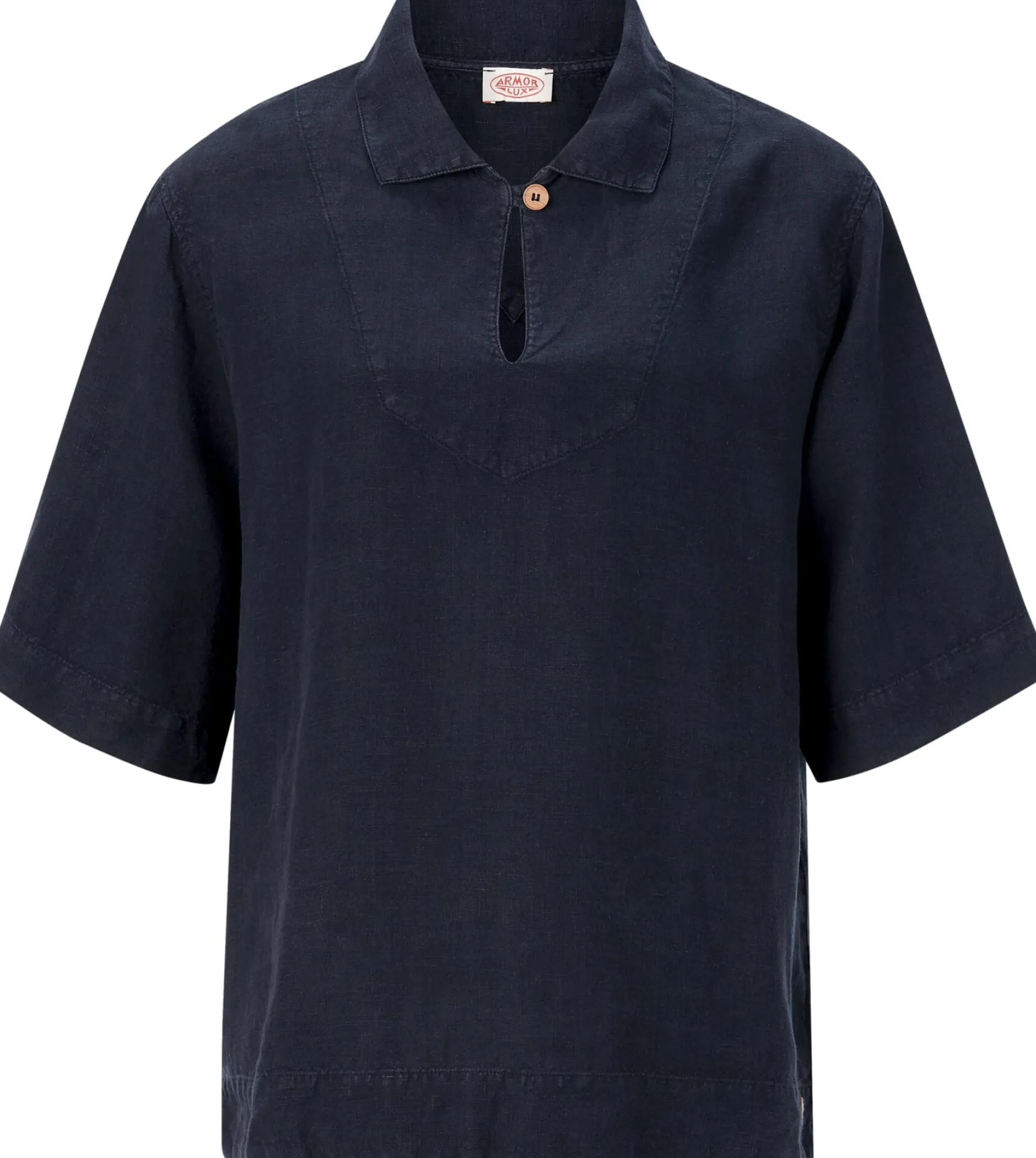 Armor lux Damen-Leinenschlupfbluse Dunkelblau Outlet