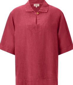 Armor lux Damen-Leinenschlupfbluse Rot Outlet