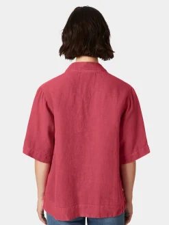 Armor lux Damen-Leinenschlupfbluse Rot Outlet