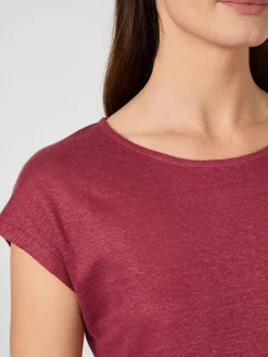 Alma ＆ Lovis Damen-Leinenshirt Weinrot Outlet